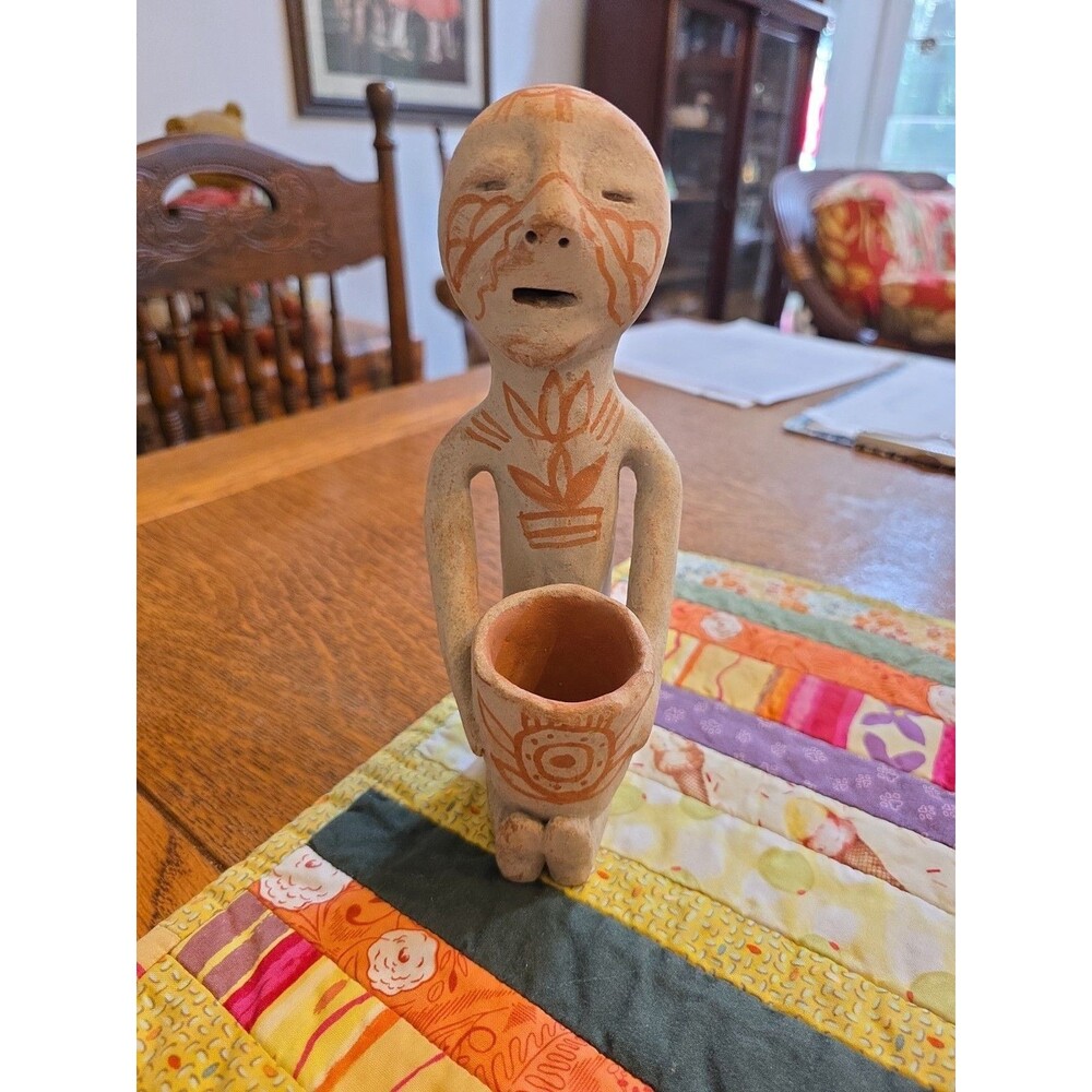 Tesuque Pueblo Pottery Rain God Figure